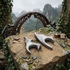 Piezas para Fabricación de <span class=keywords><strong>Cuchillos</strong></span> Personalizados, Juego de Pomelas y Protectores de Dedos con Patrón Floral, Accesorios para <span class=keywords><strong>Cuchillos</strong></span> DIY, Kit de Herrajes para Fabricación de Mangos - Product Image 1