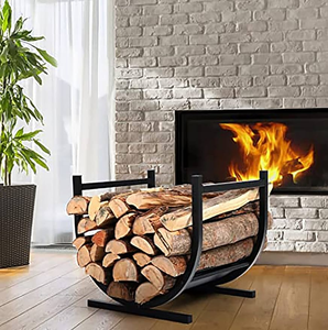 Factory Custom Metal Firewood Rack Firewood <b>Holder</b> Fireplace Accessories Round <b>Log</b> <b>Holder</b> Rack - Product Image 3