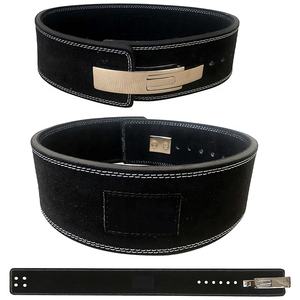 Custom Logo Cowhide Durable Leather Gym <b>Belt</b> <b>for</b> Men Fitness <b>Back</b> <b>Support</b> Squat Waist Training Lever Lock <b>Belt</b> <b>For</b> Weightlifting - Product Image 2