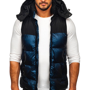 Custom Design Puff Vest Unisex <b>Thick</b> Stand Collar Waistcoat Warm Sleeveless Vest Casual Zip Puffer <b>Coat</b> Breathable - Product Image 1