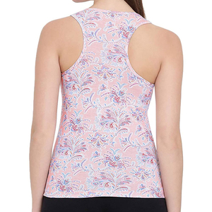 Camiseta sin mangas con estampado floral pastel para mujer 2026, ajuste ceñido, informal, para verano, ideal para capas, yoga y uso diario - Product Image 2