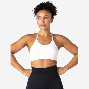 Soutiens-gorge de sport pour femmes, personnalisés, unis, respirants, confortables, 100% polyester élasthanne, prix de gros usine - Product Image 2