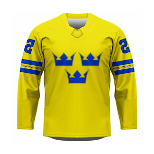 Nouveau Maillot de Hockey sur Glace Brodé en Twill 2026 pour Garçons, Faible MOQ, OEM, Qualité Supérieure, Personnalisé, 100% Polyester, Séchage Rapide, Respirant - Product Image 1