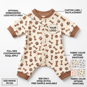 Dog Hoodie <b>Brushed</b> Fleece Embroidered Patch Stars and Moons Pattern Machine Wash All Seasons <b>Pet</b> Apparel Small - Product Image 6