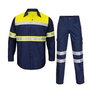 Men's Hi Vis <b>Waterproof</b> Breathable Construction <b>Overalls</b> Reflective Strips Safety Uniforms for Work - Product Image 4