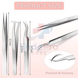 Kit de Herramientas Esenciales de Maquillaje, Juego de Pinzas para Pestañas con Punta Fina, Juego de Pinzas Profesionales para Pestañas - Product Image 2
