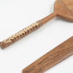 Cuchara, tenedor y cuchillo de madera para ensalada, juego de cubiertos Royal FAIZA CRAFT, ecológico y apto para lavavajillas. - Product Image 5