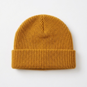 Unisex Ribbed Beanie Solid Color Winter <b>Hat</b> Beanie Casual Style for Adults 56-58CM Head Circumference Made of 100% Acrylic - Product Image 1