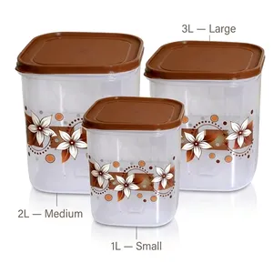Ensemble de contenants en plastique flexible PP de haute qualité pour la cuisine, sans BPA, compatibles lave-vaisselle et congélateur, écologiques, pour la fraîcheur des aliments - Product Image 1