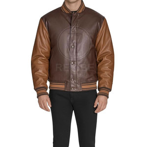 Custom Made <b>High</b> Quality Men's <b>Leather</b> Letterman Jacket Front Logo Casual Winter <b>Top</b> Breathable Eco-Friendly Design Customized - Product Image 5