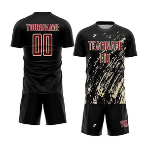 Pinstripe Soccer Uniform Men Adult Classic Style Breathable Jersey <b>Polyester</b> Custom Number Name Logo Wholesale Factory Direct - Product Image 1