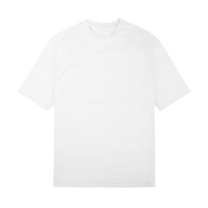 Camisetas Oversize de Algodón 100% Tejido para Hombre al por Mayor - Estilo Hip Hop de Lujo Personalizable en Blanco - Product Image 3