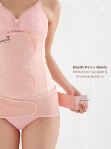 Ceinture de soutien post-partum Bmama pour césarienne, bande de compression abdominale réglable, enveloppement de maternité pour la convalescence, vente en gros - Product Image 3