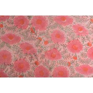 Soft Cotton Block Print Fabric Handmade Printed Material <b>for</b> Sewing Apparel Quilts Home Decor and Craft Projects - Product Image 5