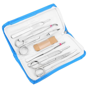 Ensemble de dissection en acier inoxydable de 7 pièces, kit de dissection pour l'enseignement de l'anatomie, des échantillons biologiques, pour les étudiants en médecine - Product Image 1