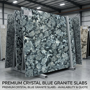 Losa de Granito Azul Cristal Pulido, Ecológico, Cortado a Medida, para Encimeras de Cocina, Baño, Hotel, Exteriores y Pisos - Product Image 1