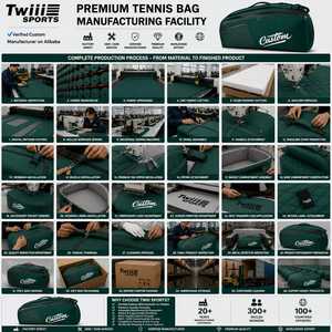 Bolsa Deportiva de Lona Verde Impermeable con Logotipo Personalizado, Compartimento Separado para Zapatos, Cierre de Cremallera, Gran Capacidad - Product Image 6