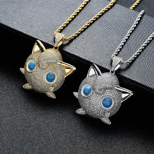 Collier pour chat mignon, bijou animalier plaqué or, pendentif charmant, style Iced Out, pour un usage quotidien - Product Image 3