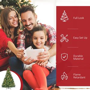 7ft Pre-Lit Douglas Fir Artificial Christmas <b>Tree</b> with 700 Warm White LED <b>Lights</b> 2154 Tips Realistic Branches - Product Image 5