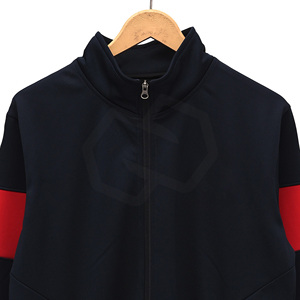 Chaqueta deportiva de hombre con cremallera completa, cuello alto, bloques de color, mangas con diseño de bloques de color, transpirable, informal, al por mayor - Product Image 3
