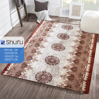 Tapis modernes abstraits de qualité supérieure en polyester antidérapant avec bords épais anti-allergiques pour un confort illimité sur les sols de la pièce