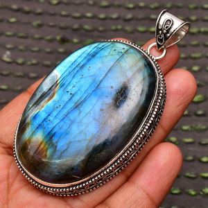 Colgante de Labradorita Hecho a Mano de Alta Calidad, Plata de Ley 925, Joyería de Piedras Preciosas Naturales para Mujer, Regalo al por Mayor - Product Image 4