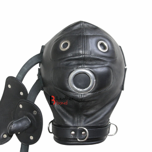 Máscara de Cuero Vacuno con Acabado Liso para Juegos Fetichistas BDSM - Product Image 3