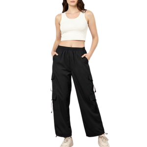 Pantalon cargo ample vintage pour femme, style rétro, logo personnalisé, pantalon tendance pour tenues classiques et looks hip-hop - Product Image 5