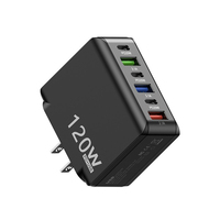Chargeur mural rapide 120W 3A3C avec PD Type-C et USB-A, adaptateur de voyage universel électrique QC3.0, best-seller