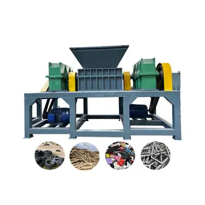 Automatic construction waste bronze aluminum copper metal double shaft shredder machine