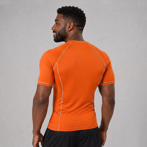 <b>Men's</b> Custom MMA Rash Guard Nylon and Spandex Basic Surf <b>Compression</b> <b>Shirt</b> Custom Design Workout Surfing Gear - Product Image 2