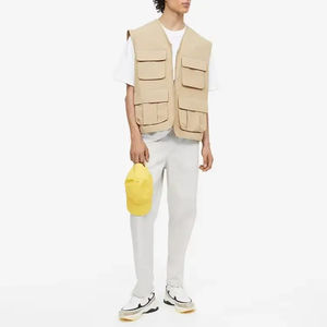 Chaleco Cargo Otoño 2026, Algodón Lavado, Multibolsillos, Sin Mangas, Cuello Casual, Transpirable, Resistente al Viento, con Botones, para Hombre - Product Image 5