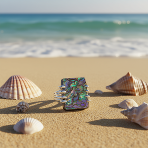 Bague de mode en coquille d'ormeau (7,4 grammes) - Product Image 3