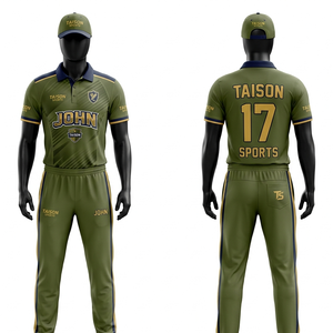 Uniforme de cricket en polyester premium 180 GSM, rouge et noir avec panneaux latéraux, sublimation, broderie, logo personnalisé - Product Image 4