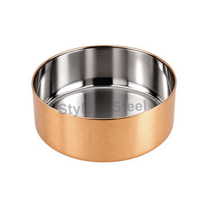 Bol pour animaux de compagnie en acier inoxydable, plateau rond multicolore - Product Image 2