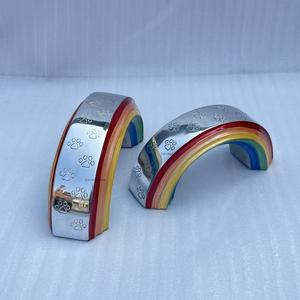 Urna para Cenizas de Mascotas de Aluminio de 8 Pulgadas con Diseño de Puente Arcoíris, Hada, Ángel y Flores, Grabado Personalizado - Product Image 4