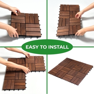 Nuevo artículo de moda, azulejo de suelo para exteriores de balcón cuadrado moderno de estilo clásico con textura de madera maciza, hecho antibacteriano de Vietnam - Product Image 5