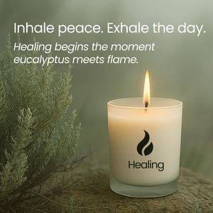 Vela de Soja Curativa con Aromaterapia de Eucalipto, Pino, Salvia y Menta para Limpieza y Renovación Energética, 50 Horas de Duración para Meditación - Product Image 3