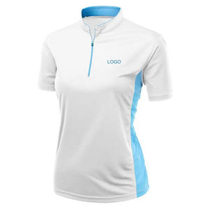 Chemise de sport de golf unisexe pour femme, coupe ajustée, à manches courtes, en polyester respirant et à séchage rapide, écologique, avec logo personnalisé, OEM - Product Image 5