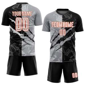 Ensemble Maillot et Short de Football Personnalisé à Impression Numérique, Qualité Supérieure, 100% Polyester, Séchage Rapide, pour Entraînement d'Équipe Professionnelle - Product Image 3