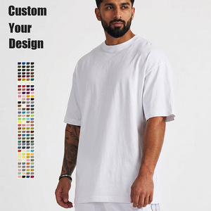 Camiseta de Algodón Blanca de Alta Calidad para Hombre, Estilo Urbano, Hombros Caídos, Personalizable con Logotipo, Tejido Grueso - Product Image 1