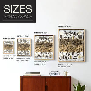 Décor d'art mural élégant en bois massif raphia palmier II encadré - Product Image 5