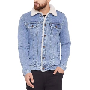Veste en denim 100% coton tendance pour homme, style actuel, veste bleu foncé effet whisker, mode streetwear pour homme - Product Image 5