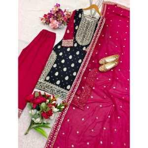 Magnifique haut de soirée pour femme-Ensemble Plazzo et Fancy Dupatta - Product Image 2