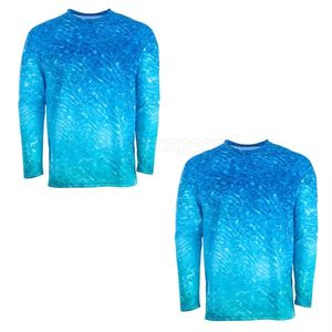 เสื้อตกปลาแขนยาวผู้ชายลายพิมพ์น้ำสีฟ้า ยี่ห้อ Index Sportswear ป้องกันรังสียูวี UPF 50 สำหรับกิจกรรมกลางแจ้ง - Product Image 5