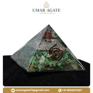 Pirámide de Orgón Grande Multicolor, Figura de Cristal Tallada, Piedra Preciosa para Sanación, Meditación y Decoración - Product Image 5