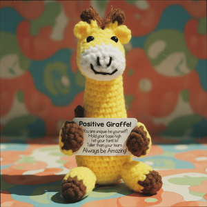 Juguetes de Peluche de Jirafa Tejidos a Mano para Decoración de Escritorio, Adorno para Mochila Escolar, Regalo para Personas Mayores - Product Image 3