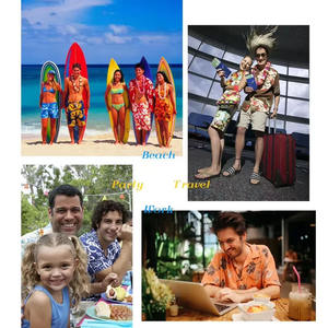 Chemise Hawaïenne Blanche Unie Tendance pour Homme, Manches Courtes, Anti-Boulochage, Tricotée, Décontractée, pour l'Été et les Vacances à la Plage, Respirante à l'Avant - Product Image 6