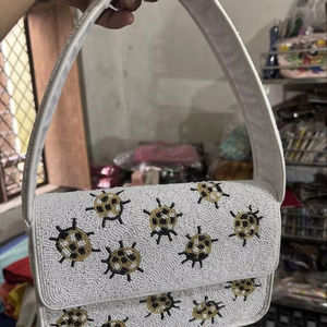 Sac fourre-tout indien traditionnel de luxe fait main, multicolore, orné de perles de verre, durable, artisanal, avec poignée baguette, mode décontractée haut de gamme - Product Image 5
