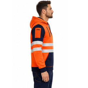 OEM Safety Uniform <b>Hi</b>-<b>Vis</b> Winter Soft-shell <b>Jacket</b> Work Safety Protective Reflective Waterproof Hoodie Winter <b>Lightweight</b> - Product Image 5